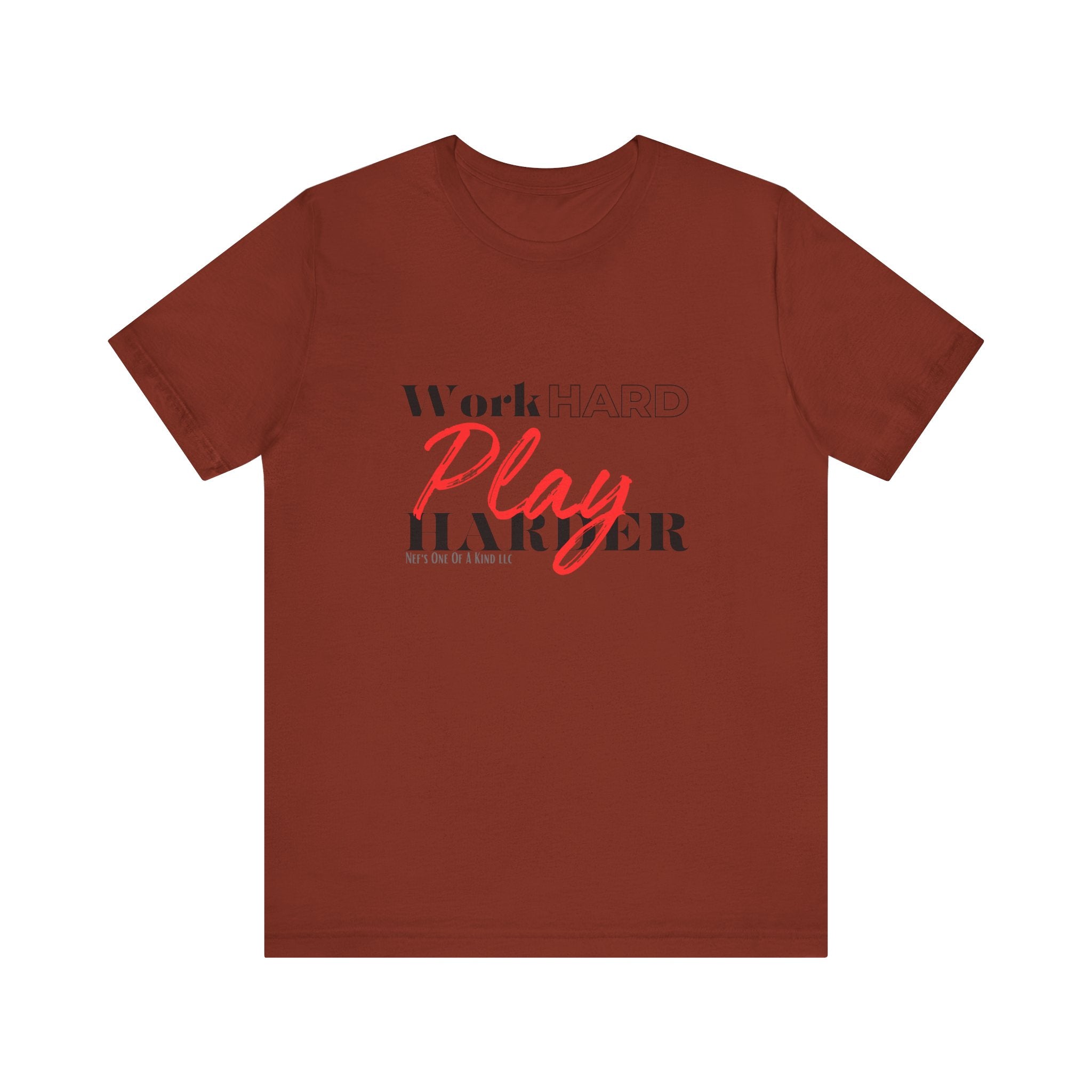 Work Hard Play Harder w/o Unisex Short Sleeve Tee